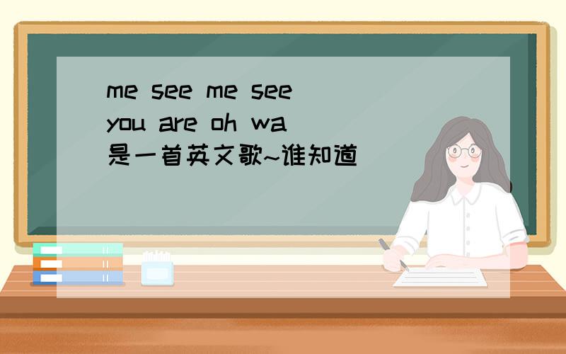 me see me see you are oh wa 是一首英文歌~谁知道