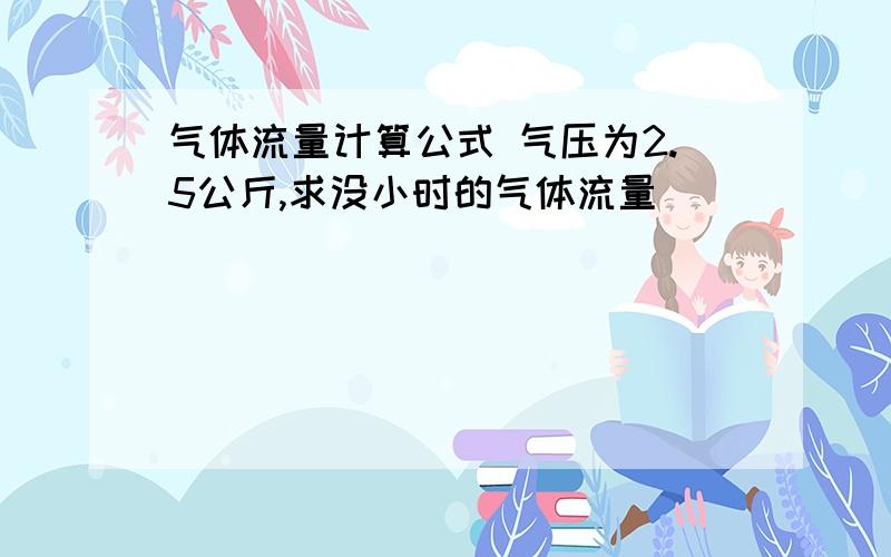 气体流量计算公式 气压为2.5公斤,求没小时的气体流量