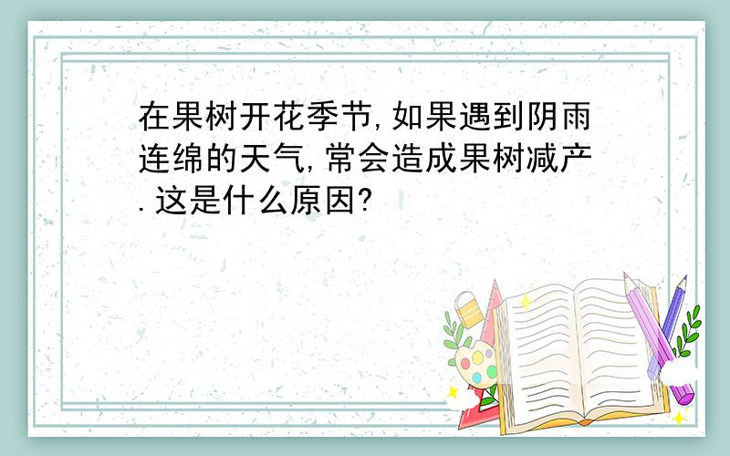 在果树开花季节,如果遇到阴雨连绵的天气,常会造成果树减产.这是什么原因?