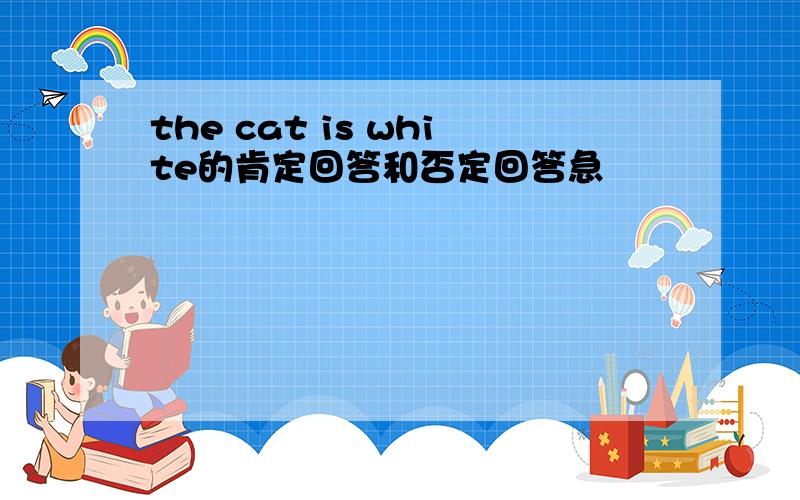 the cat is white的肯定回答和否定回答急