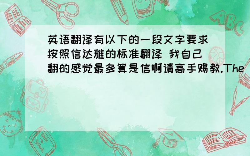 英语翻译有以下的一段文字要求按照信达雅的标准翻译 我自己翻的感觉最多算是信啊请高手赐教.The National Wuhan University is located on the hills overlooking the beautiful East Lake in the city of Wuchang,which to-