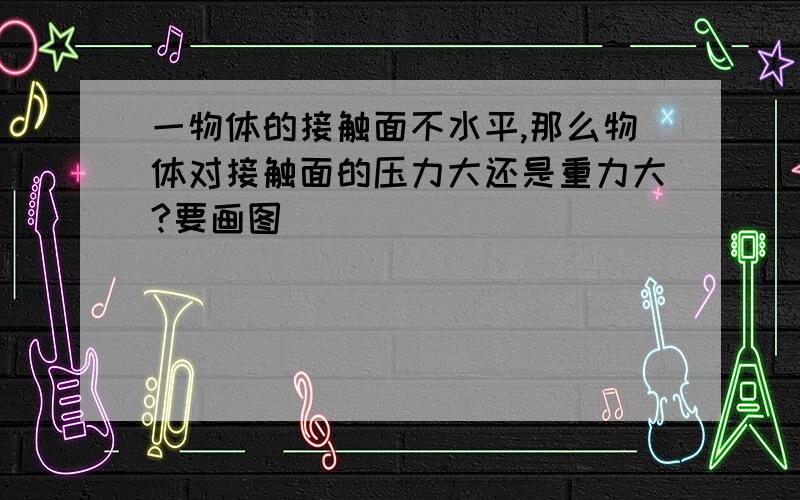 一物体的接触面不水平,那么物体对接触面的压力大还是重力大?要画图