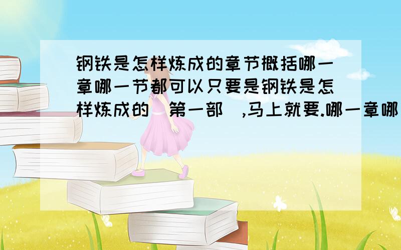 钢铁是怎样炼成的章节概括哪一章哪一节都可以只要是钢铁是怎样炼成的（第一部）,马上就要.哪一章哪一节都可以只要是钢铁是怎样炼成的（第一部）,马上就要.