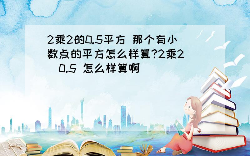 2乘2的0.5平方 那个有小数点的平方怎么样算?2乘2 ^0.5 怎么样算啊