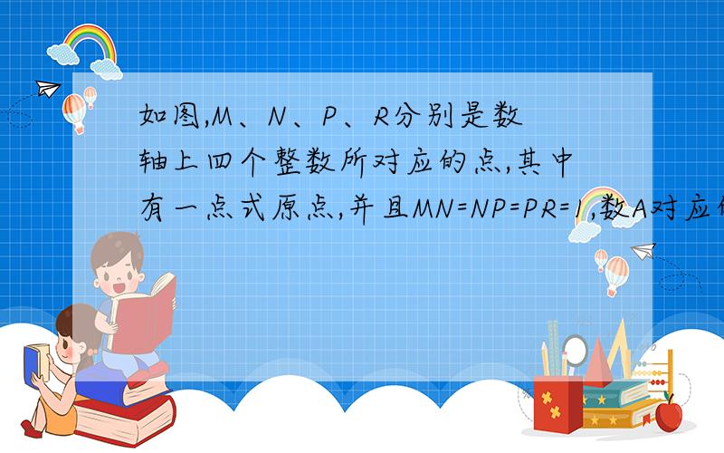 如图,M、N、P、R分别是数轴上四个整数所对应的点,其中有一点式原点,并且MN=NP=PR=1,数A对应的点在M与N