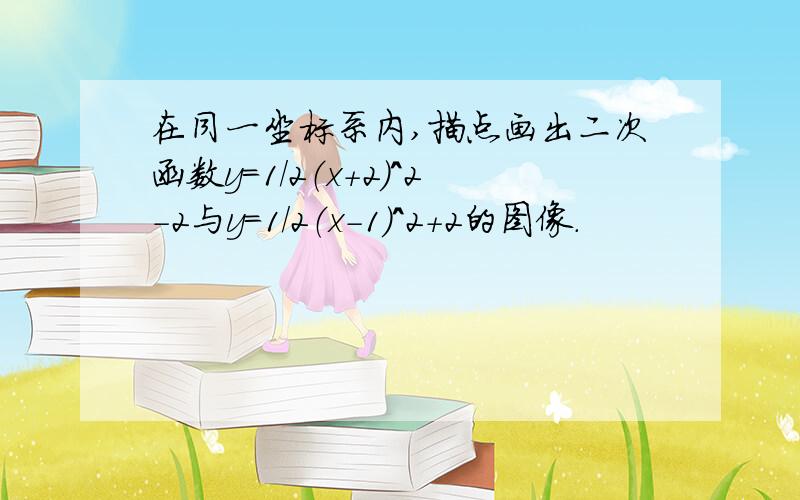 在同一坐标系内,描点画出二次函数y=1/2（x+2）^2-2与y=1/2（x-1）^2+2的图像.