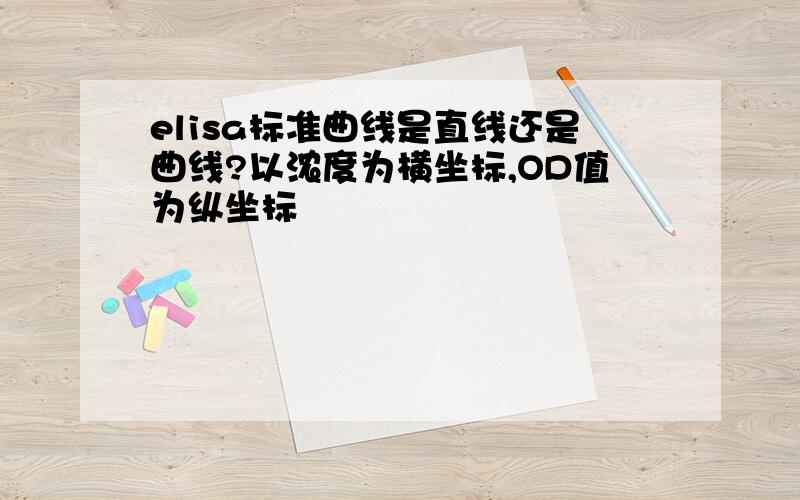 elisa标准曲线是直线还是曲线?以浓度为横坐标,OD值为纵坐标