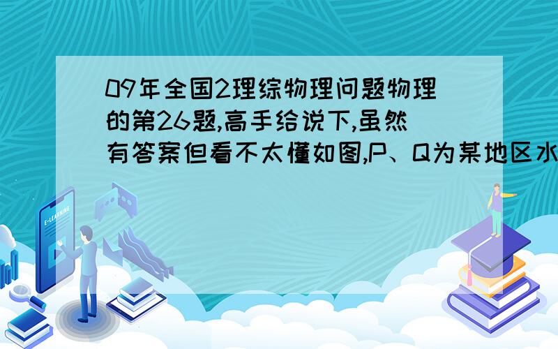 09年全国2理综物理问题物理的第26题,高手给说下,虽然有答案但看不太懂如图,P、Q为某地区水平地面上的两点,在P点正下方一球形区域内储藏有石油,假定区域周围岩石均匀分布,密度为 ；石油