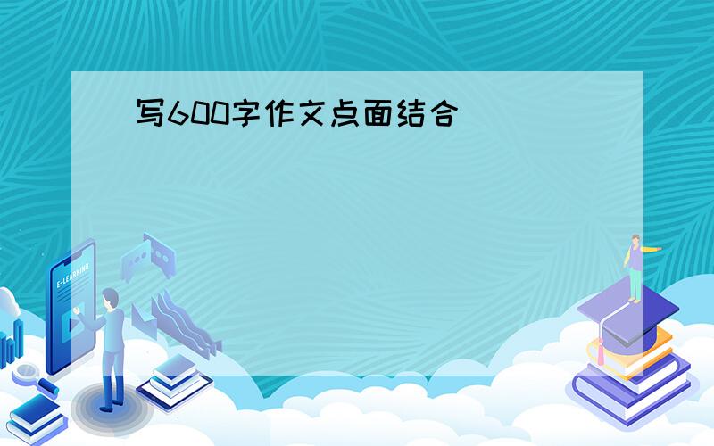 写600字作文点面结合