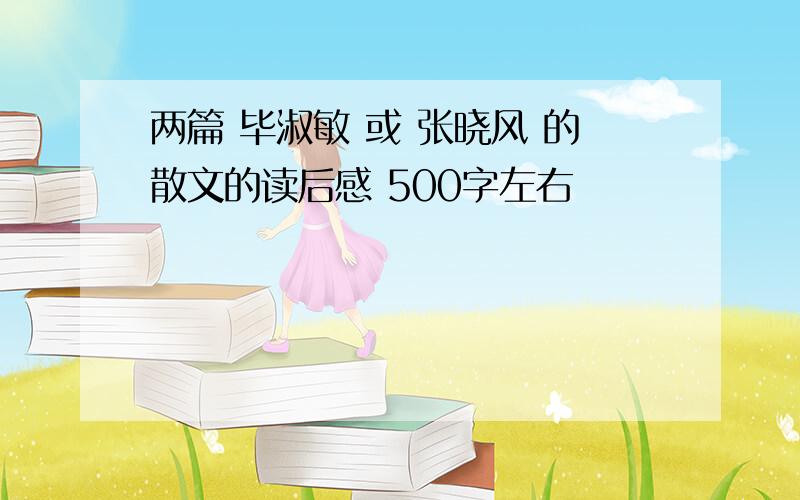 两篇 毕淑敏 或 张晓风 的散文的读后感 500字左右