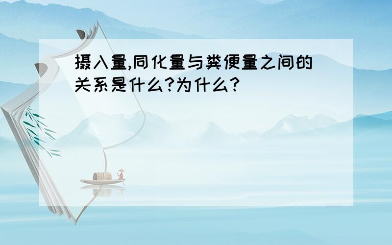 摄入量,同化量与粪便量之间的关系是什么?为什么?