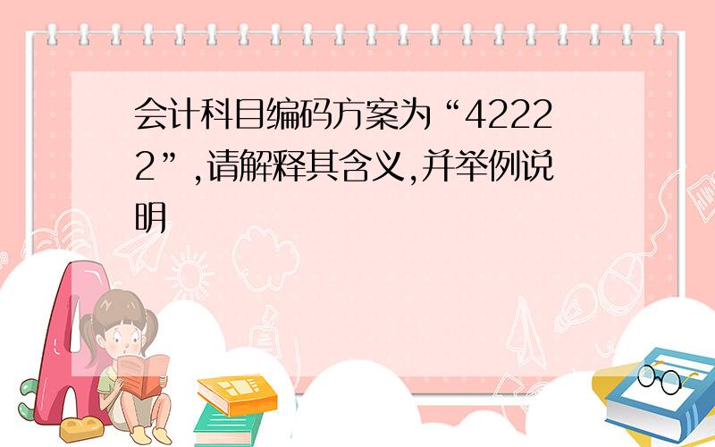 会计科目编码方案为“42222”,请解释其含义,并举例说明