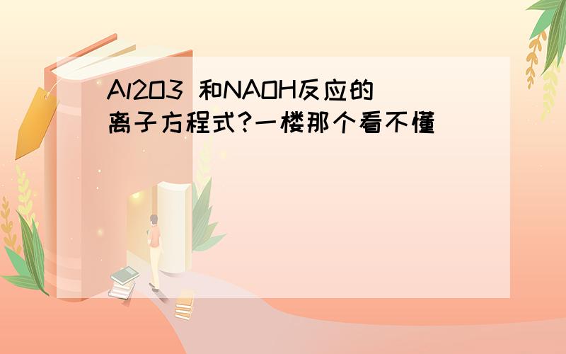 Al2O3 和NAOH反应的离子方程式?一楼那个看不懂