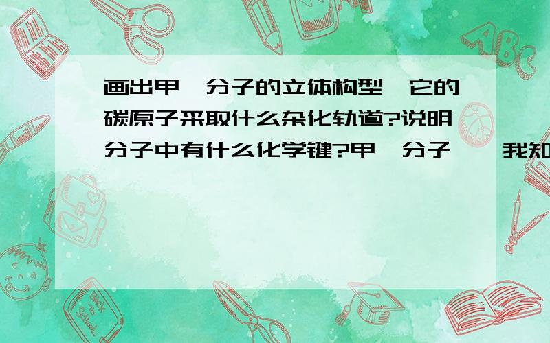 画出甲醛分子的立体构型,它的碳原子采取什么杂化轨道?说明分子中有什么化学键?甲醛分子……我知道是SP2杂化的平面三角形,只是画图的时候最上面应该画一个价电子对还是一个球棍?它的