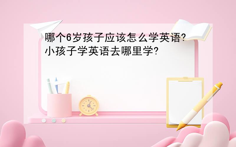 哪个6岁孩子应该怎么学英语?小孩子学英语去哪里学?