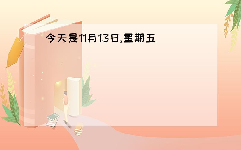 今天是11月13日,星期五