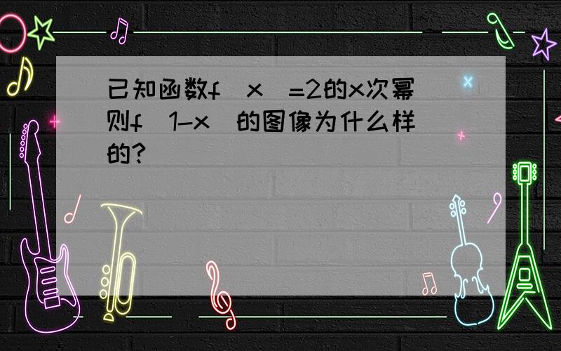 已知函数f(x)=2的x次幂则f(1-x)的图像为什么样的?