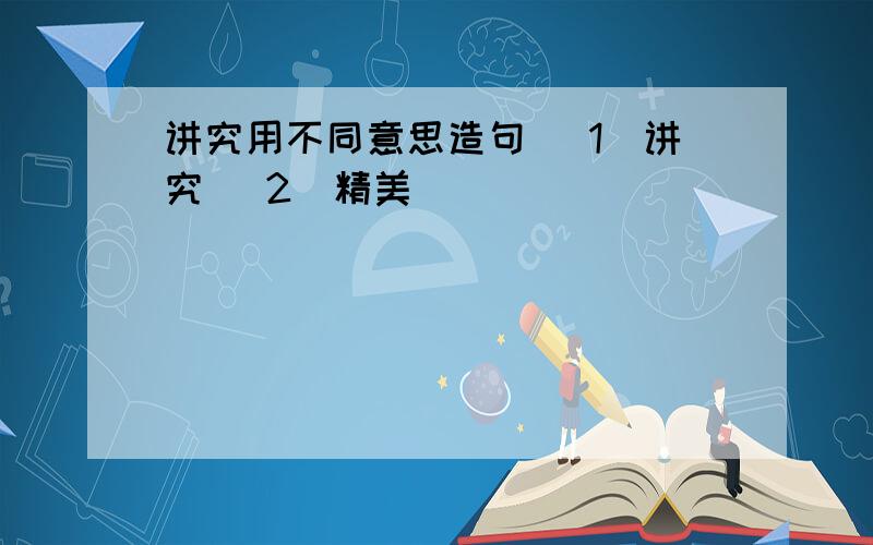 讲究用不同意思造句 （1）讲究 （2）精美