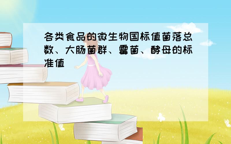 各类食品的微生物国标值菌落总数、大肠菌群、霉菌、酵母的标准值