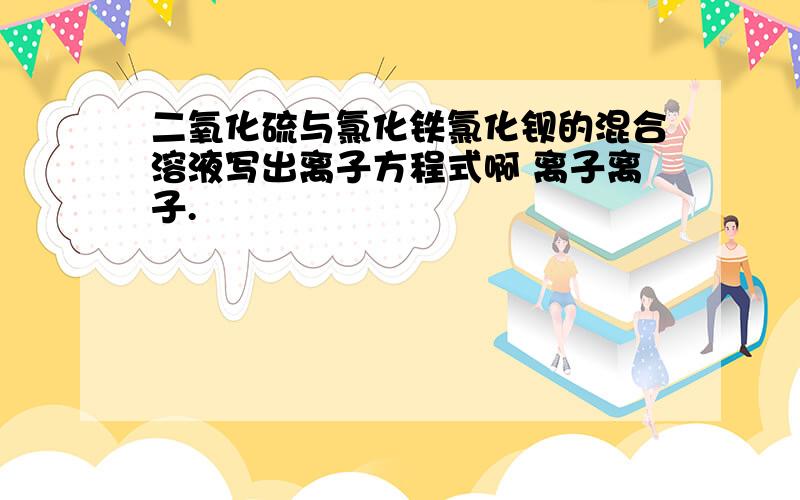 二氧化硫与氯化铁氯化钡的混合溶液写出离子方程式啊 离子离子.