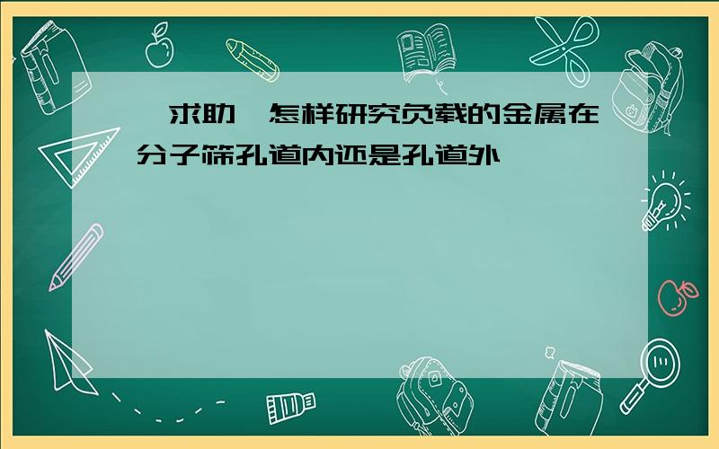 【求助】怎样研究负载的金属在分子筛孔道内还是孔道外