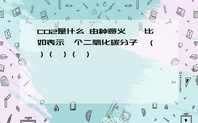 CO2是什么 由种意义——比如表示一个二氧化碳分子,（ ）（ ）（ ）