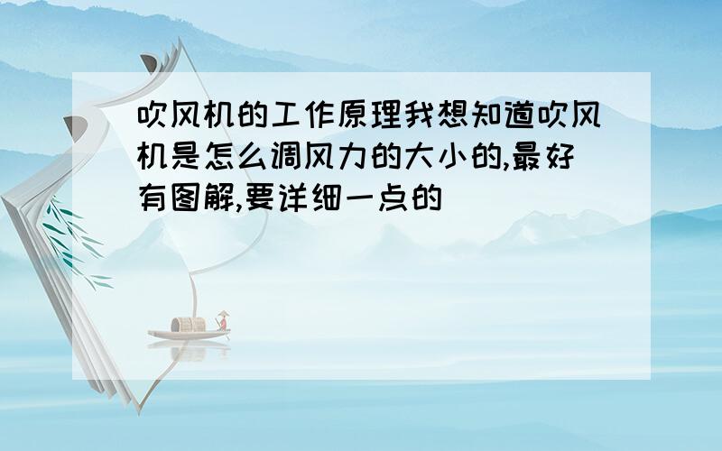 吹风机的工作原理我想知道吹风机是怎么调风力的大小的,最好有图解,要详细一点的