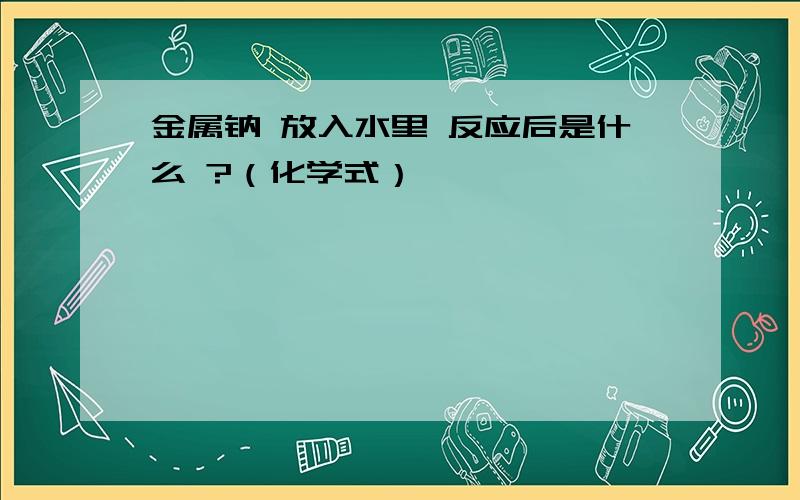 金属钠 放入水里 反应后是什么 ?（化学式）