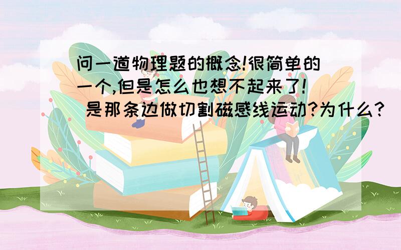 问一道物理题的概念!很简单的一个,但是怎么也想不起来了! 是那条边做切割磁感线运动?为什么?