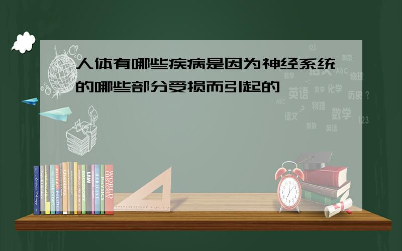 人体有哪些疾病是因为神经系统的哪些部分受损而引起的