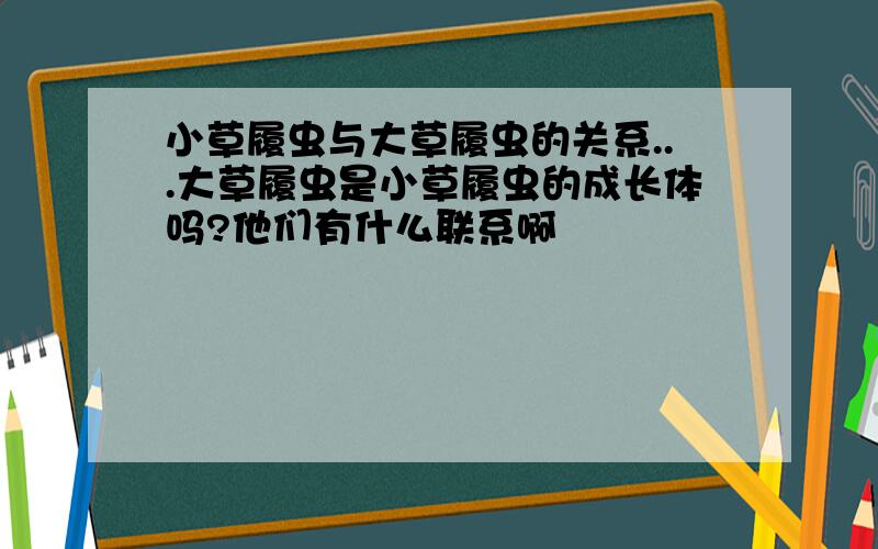 小草履虫与大草履虫的关系...大草履虫是小草履虫的成长体吗?他们有什么联系啊