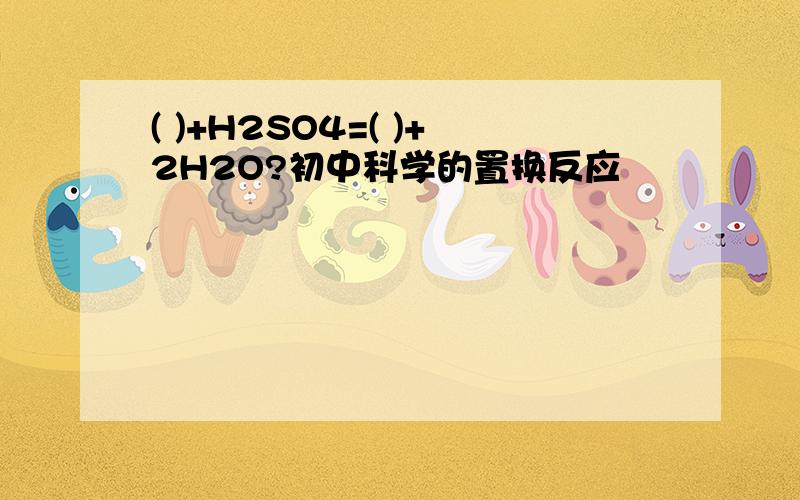 ( )+H2SO4=( )+2H2O?初中科学的置换反应