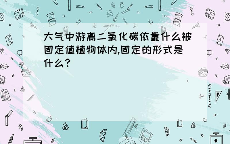 大气中游离二氧化碳依靠什么被固定值植物体内,固定的形式是什么?