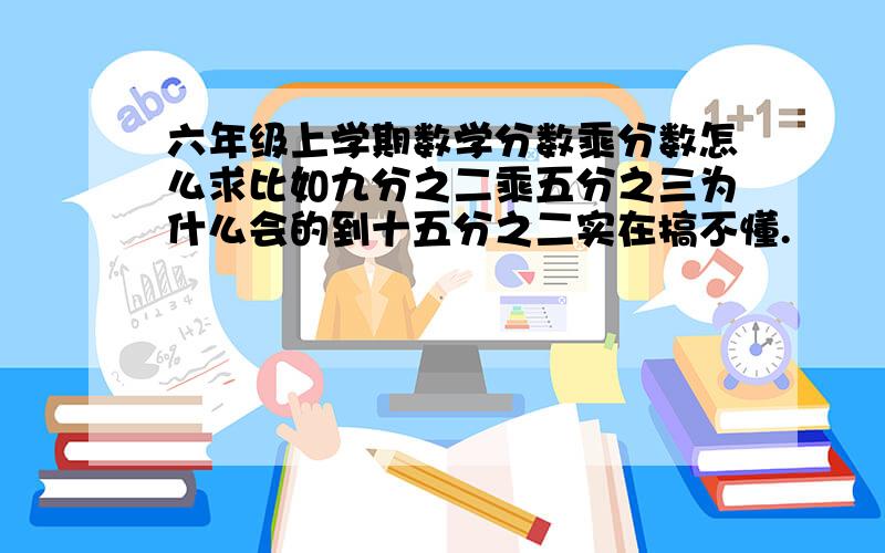 六年级上学期数学分数乘分数怎么求比如九分之二乘五分之三为什么会的到十五分之二实在搞不懂.