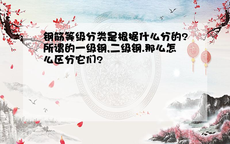 钢筋等级分类是根据什么分的?所谓的一级钢,二级钢.那么怎么区分它们?