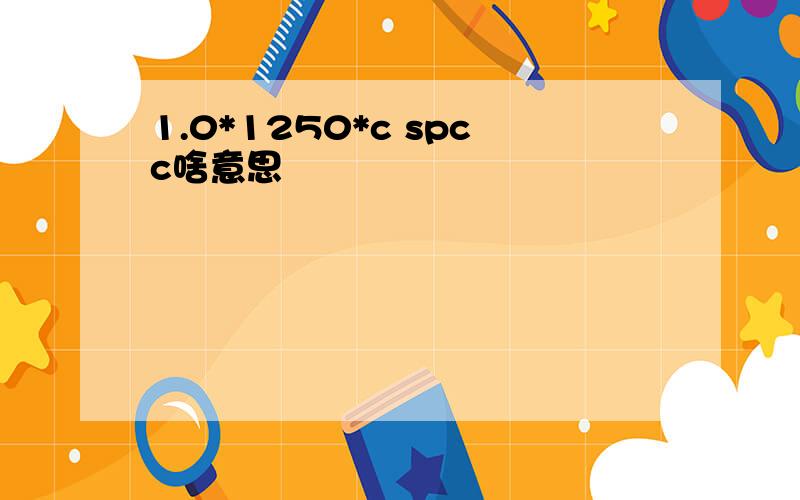 1.0*1250*c spcc啥意思