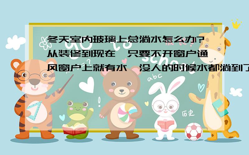 冬天室内玻璃上总淌水怎么办?从装修到现在,只要不开窗户通风窗户上就有水,没人的时候水都淌到了墙上,很是烦恼,天天都得用抹布擦,而且窗台上还要放上很多抹布,