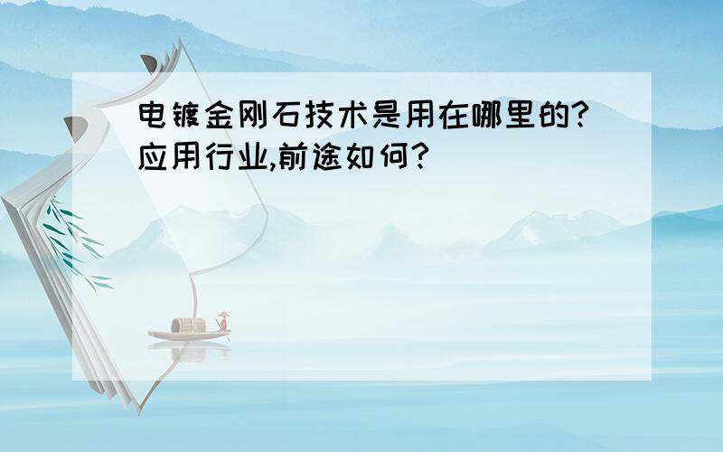 电镀金刚石技术是用在哪里的?应用行业,前途如何?