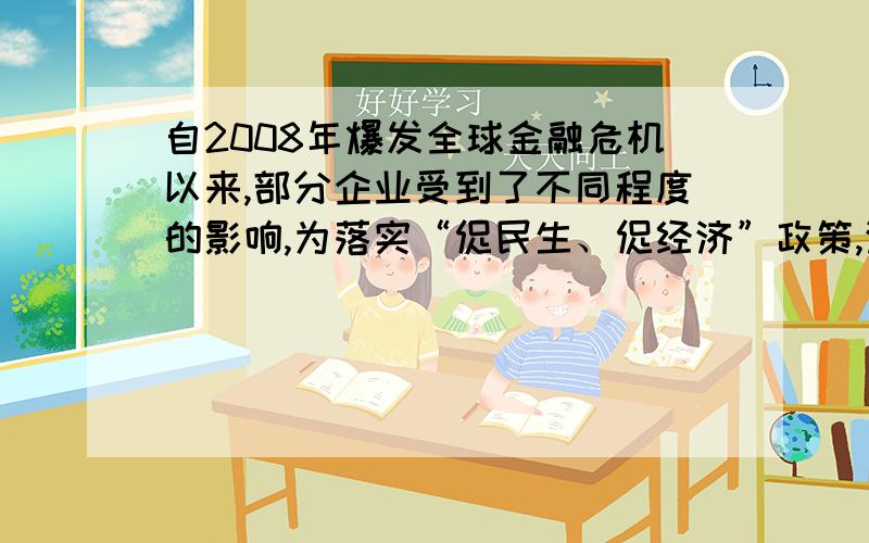 自2008年爆发全球金融危机以来,部分企业受到了不同程度的影响,为落实“促民生、促经济”政策,济南市某玻璃制品销售公司今年1月份调整了职工的月工资分配方案,调整后月工资由基本保障