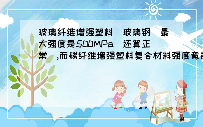 玻璃纤维增强塑料（玻璃钢）最大强度是500MPa（还算正常）,而碳纤维增强塑料复合材料强度竟能达到1500MPa—3500MPa,比钛合金强度还要大,这是真的吗,塑料基体怎么会增强到比金属基体强度还