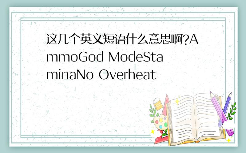 这几个英文短语什么意思啊?AmmoGod ModeStaminaNo Overheat