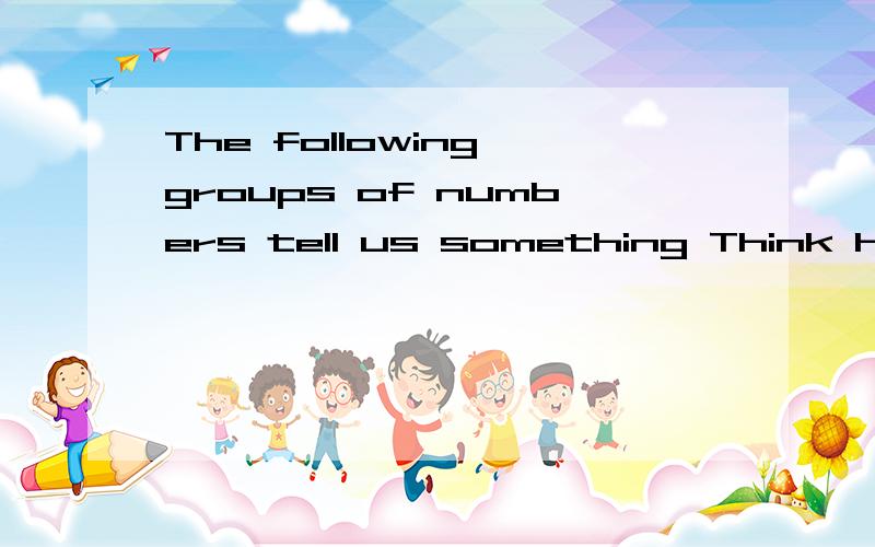 The following groups of numbers tell us something Think hard and write it out in English    什么意思啊?奇怪的题是一列数字:23;9;19;8    25;15;21     5;22;5;18;25  19;21;3;3;5;21;21(第一行)          9;14    22;8;5   6;21;20;21;18;59(