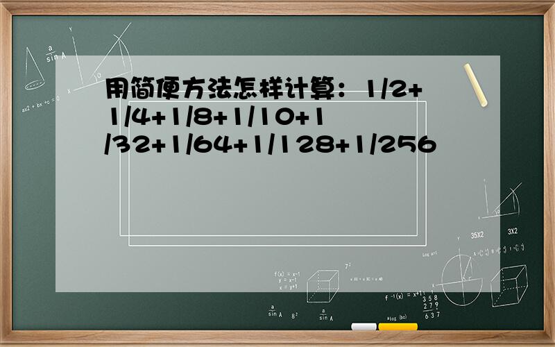 用简便方法怎样计算：1/2+1/4+1/8+1/10+1/32+1/64+1/128+1/256