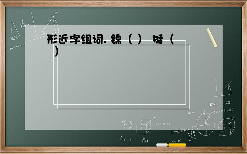 形近字组词. 锦（ ） 挺（  ）