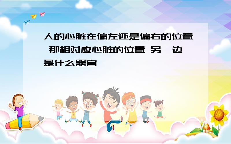 人的心脏在偏左还是偏右的位置 那相对应心脏的位置 另一边是什么器官