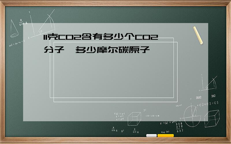 11克CO2含有多少个CO2分子,多少摩尔碳原子