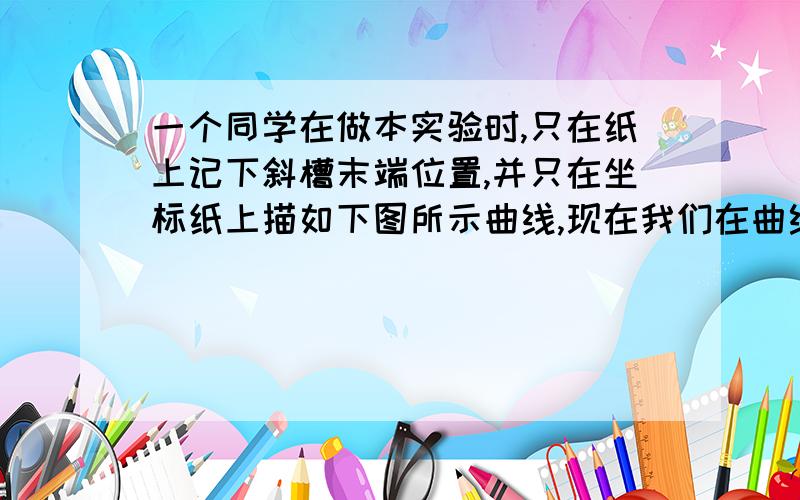 一个同学在做本实验时,只在纸上记下斜槽末端位置,并只在坐标纸上描如下图所示曲线,现在我们在曲线上取A、B两点,用刻度尺分别量出它们到Y的距离AA‘=X1,BB’=X2,以及AB的竖直距离H,从而求