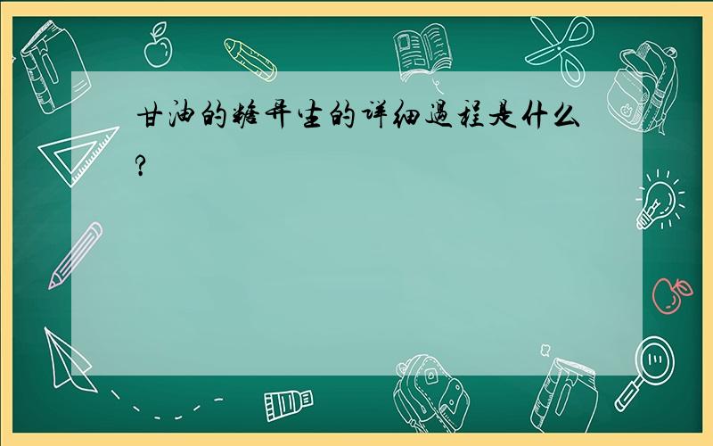 甘油的糖异生的详细过程是什么?