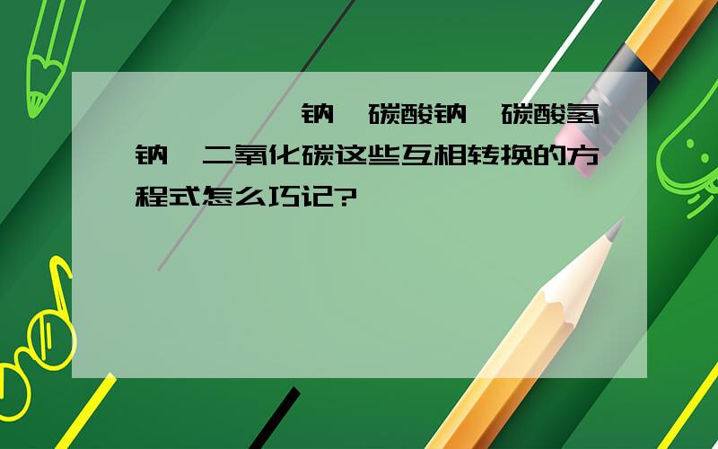 苯酚,苯酚钠,碳酸钠,碳酸氢钠,二氧化碳这些互相转换的方程式怎么巧记?