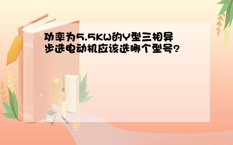 功率为5.5KW的Y型三相异步选电动机应该选哪个型号?